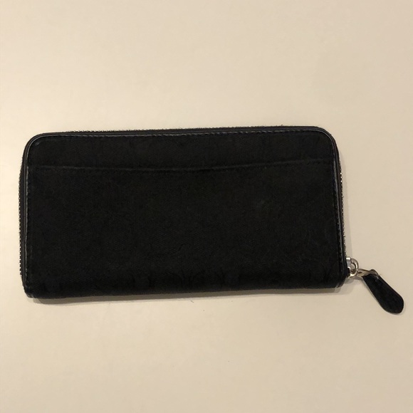 Coach Black Canvas Zipper Wallet - Picture 4 of 6